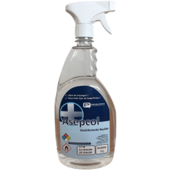 ASEPCOL DESINFECTANTE BASE ALCOHOL + AMONIOS CUATERNARIOS SUPERFICIES 1LT