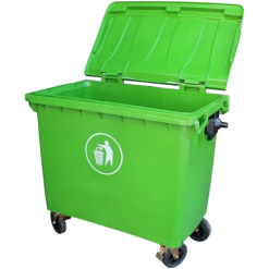 BASURERO 1100L TAPA Y RUEDAS VERDE ASTROPACK