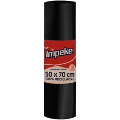 BOLSA BASURA 18 MICRAS 50X70 10 UN IMPEKE 50UXC