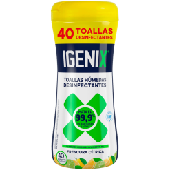 WIPES DESINFECCIÓN FRASCO IGENIX 40U12x40u
