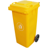 BASURERO 120L TAPA Y RUEDAS AMARILLO sin pedal ASTROPACK