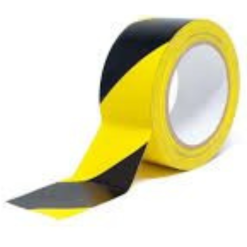 CINTA DELIMITADORA PVC, AMARILLA NEGRA 5CM X 30MTS