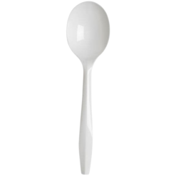 CUCHARA PLASTICA BLANCA SOPERA ECO 100 UND