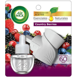 DESODORANTE AMBIENTAL ELECTRICO AIRWICK APARATO + REPUESTO COUNTRY BERRIES 21ML